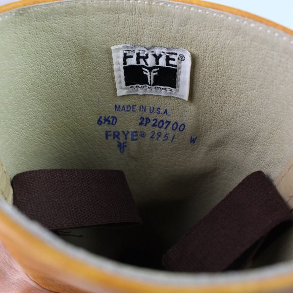 FRYE Campus boots banana yellow leather harness - Picture 8 of 9